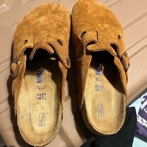 Birkenstock Brown Suede Slip-Ons